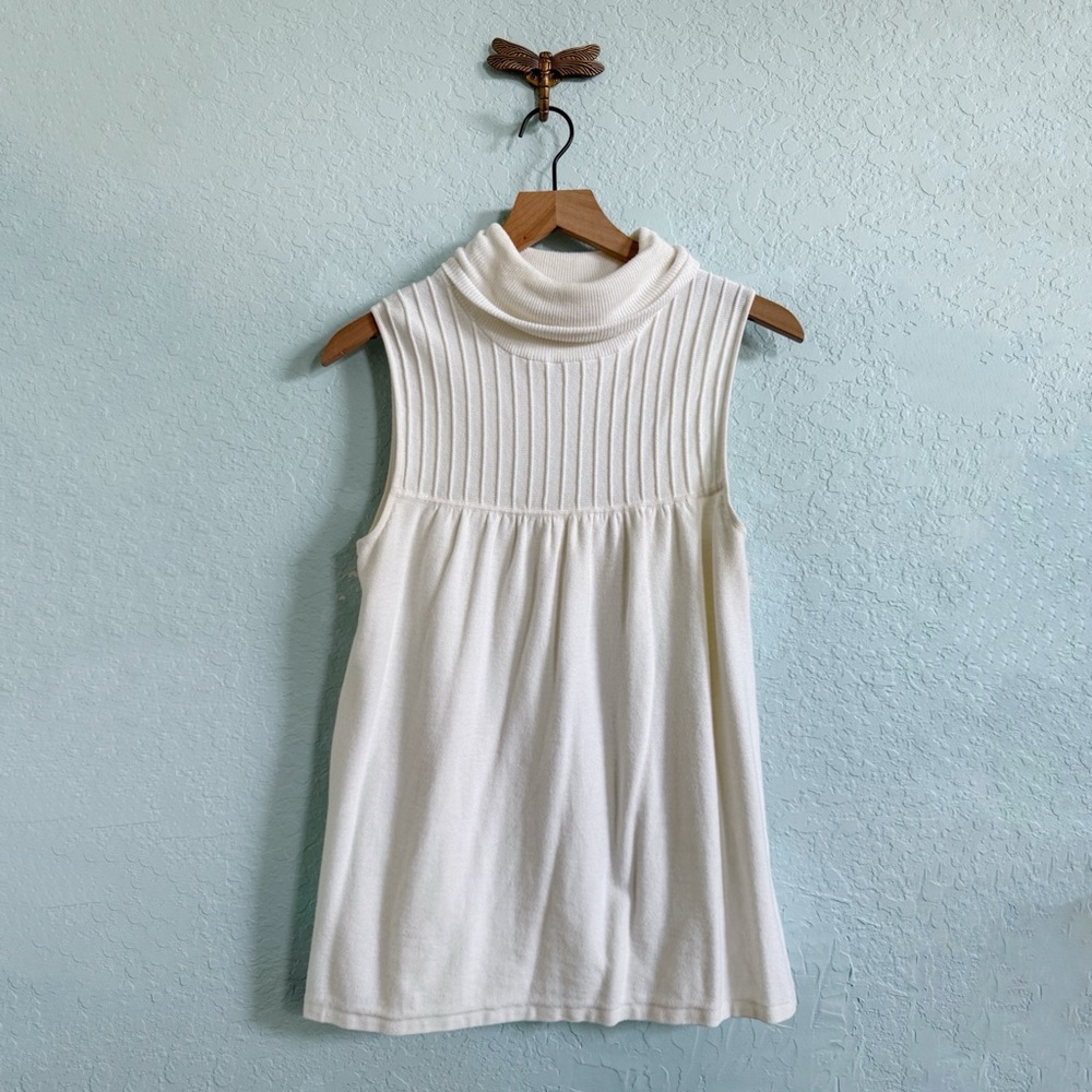 Old Navy•Cream Cowl Neck Sleeveless Sweater•Womens